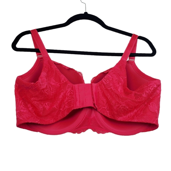 Torrid Pink 360 Back Smoothing Floral Lace T-Shirt Push-Up Bra Size 40DDD - Picture 3 of 5